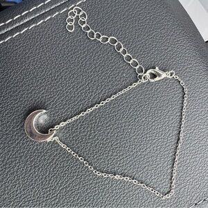 Silver Crescent Moon Bracelet